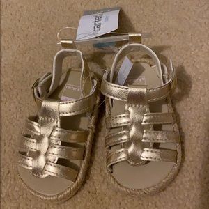 Carters gold sandals